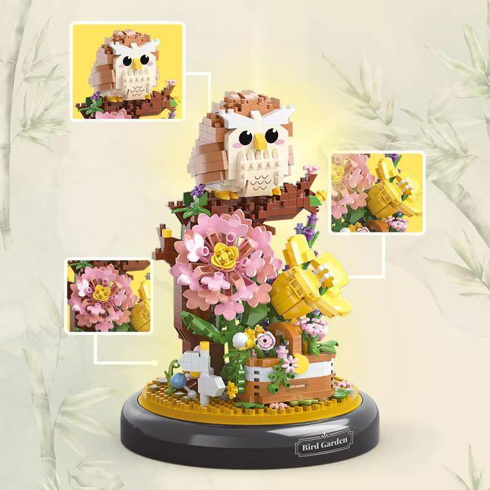 Конструктор Сова в колбі з квітами 1123 деталей (416) - фото 3 Конструктор Сова в колбі з квітами 1123 деталей (416) - фото 3