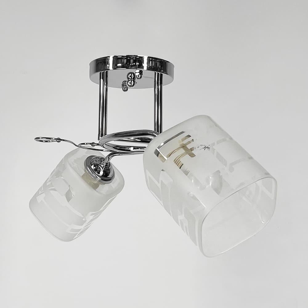 Люстра на 2 плафона 50 см Серебряный (2286/2B CH) - фото 1