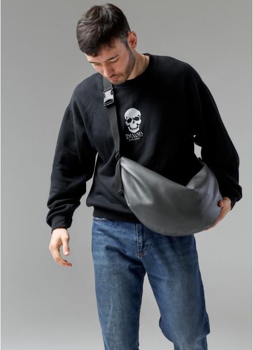 Мужская сумка хобо Sambag Графитовый (721058428)