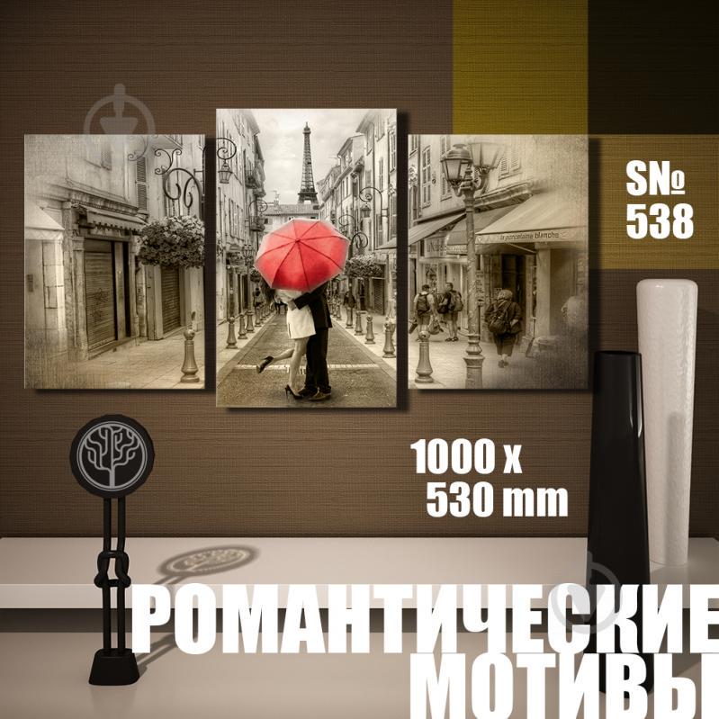 Модульная картина Декор Карпаты романтические мотивы: парижские улочки 100х53см (s538)