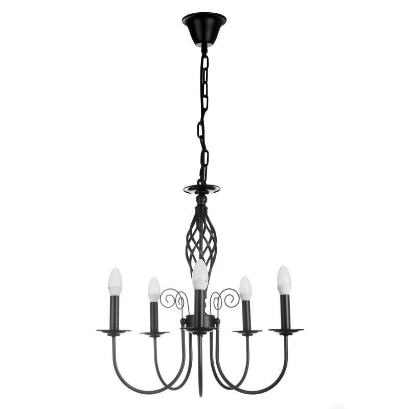 Люстра подвесная свеча Brille BKL-591S/5 E14 BK