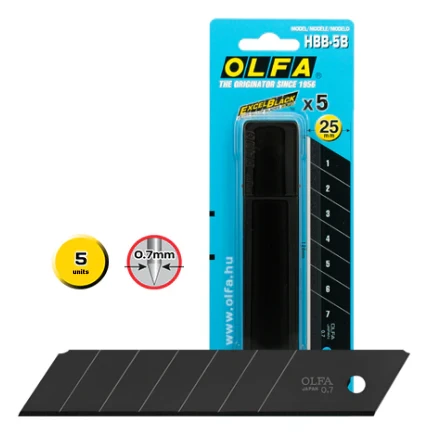 Лезвия сегментные Olfa 25 мм HBB-5B 5 шт. (OF-HBB-5B)