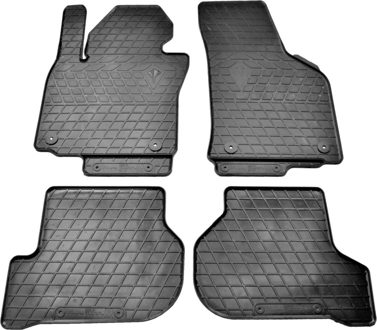 Коврики автомобильные в салон Stingray Skoda Octavia II с 04-13 г.в. 4 шт. Черный (15293142)