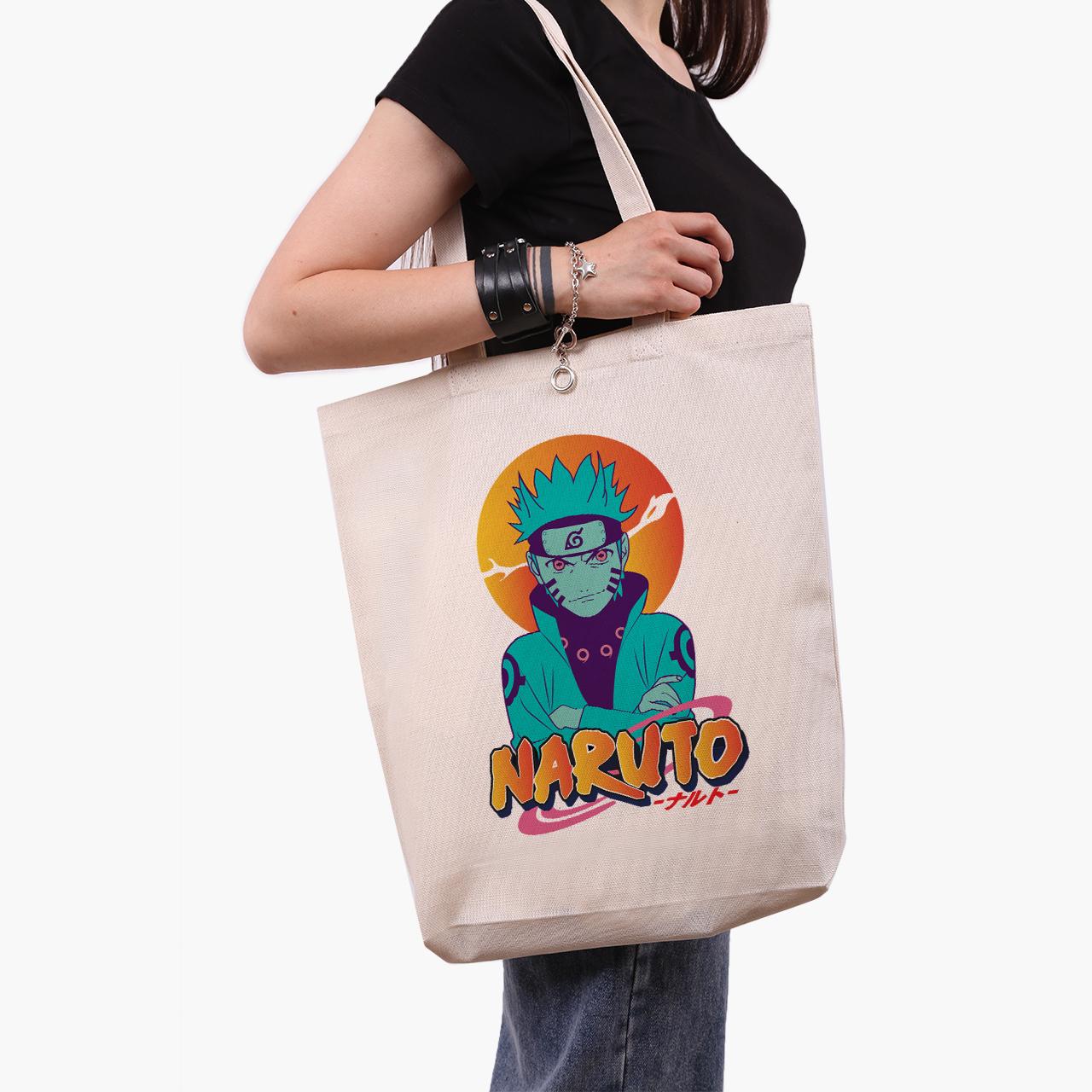 Эко сумка шоппер Naruto Uzumaki 41х39х8 см Бежевый (9227-2631-WTD)