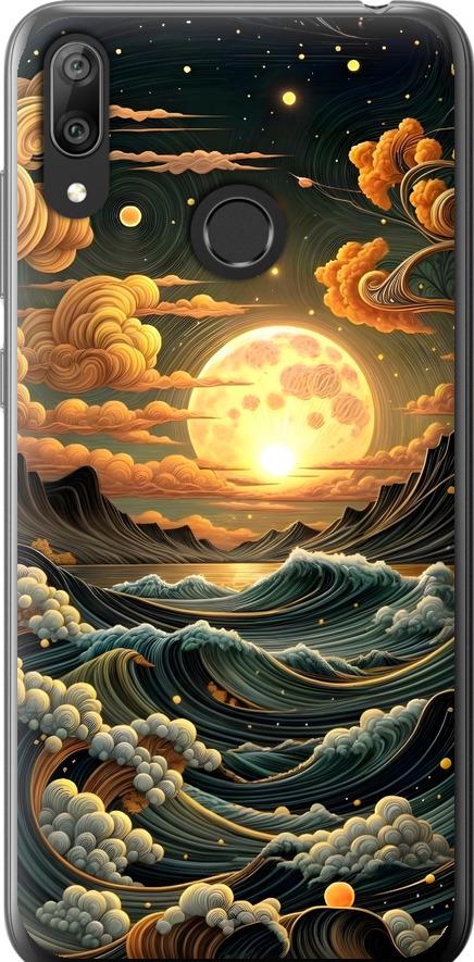Чехол на Huawei Y7 2019 Арт волны (6332u-1638-42517)