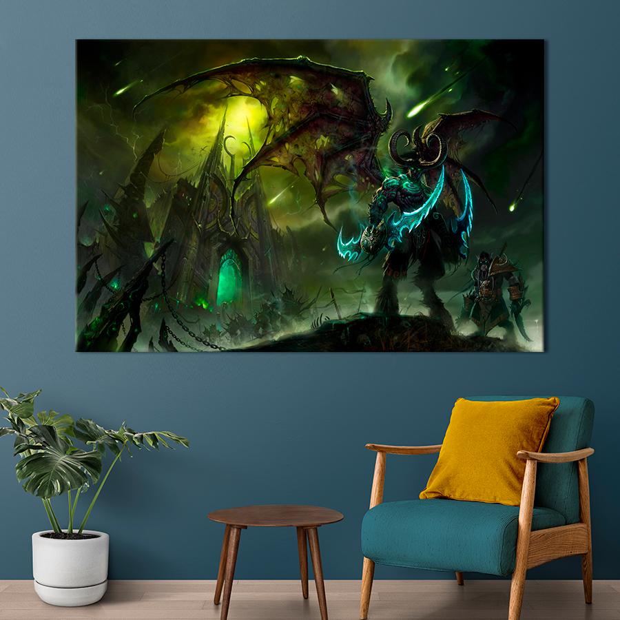 Настінний декор Демонічний Іллідан Лють Бурі 51x34 см (A205-1)