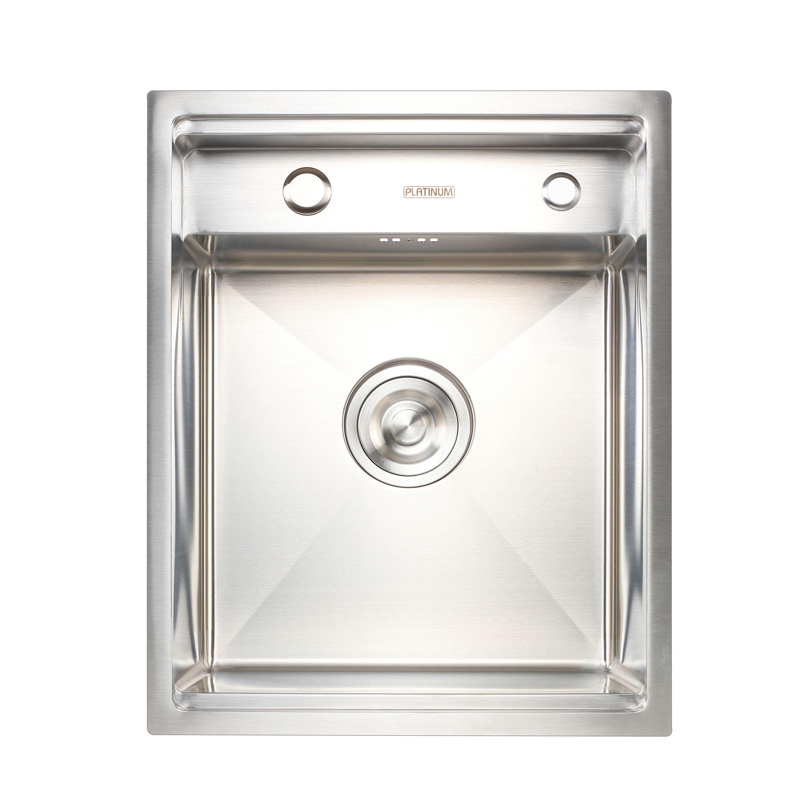 Мойка кухонная Platinum PLS-A32520 из нержавеющей стали прямоугольная 400x500 мм (151871)