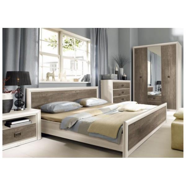 Шафа для спальні 3-дверна Gerbor Коен 2 SZF3D2S з дзеркалом з ДСП 1635х565х1200 мм Сосна Каньон/Дуб Корабельний (5145) - фото 4 Шафа для спальні 3-дверна Gerbor Коен 2 SZF3D2S з дзеркалом з ДСП 1635х565х1200 мм Сосна Каньон/Дуб Корабельний (5145) - фото 4