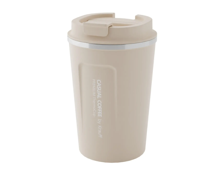 Термокружка Krauff із нержавіючої сталі для кави/чаю 380 мл Бежевий (26-309-001)