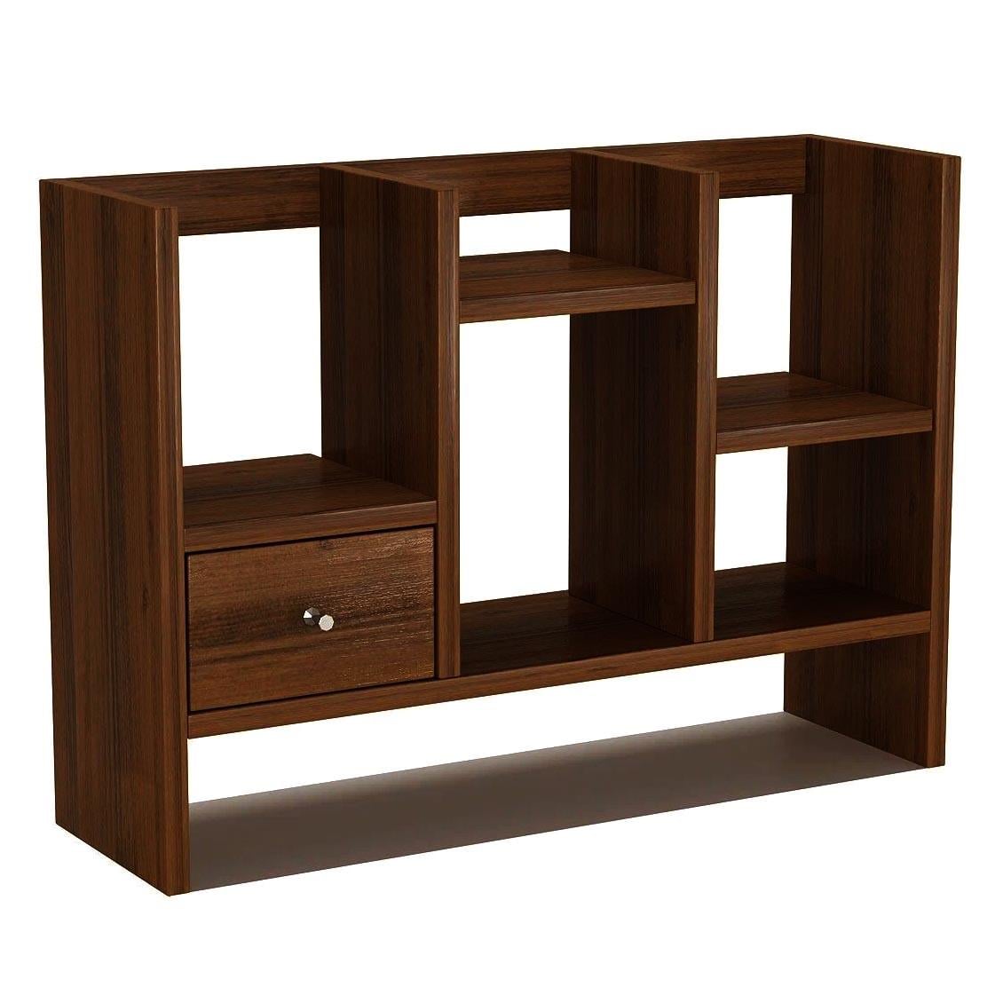 Полка-надстройка настольная из дерева Домира терракот (АКД-009932)