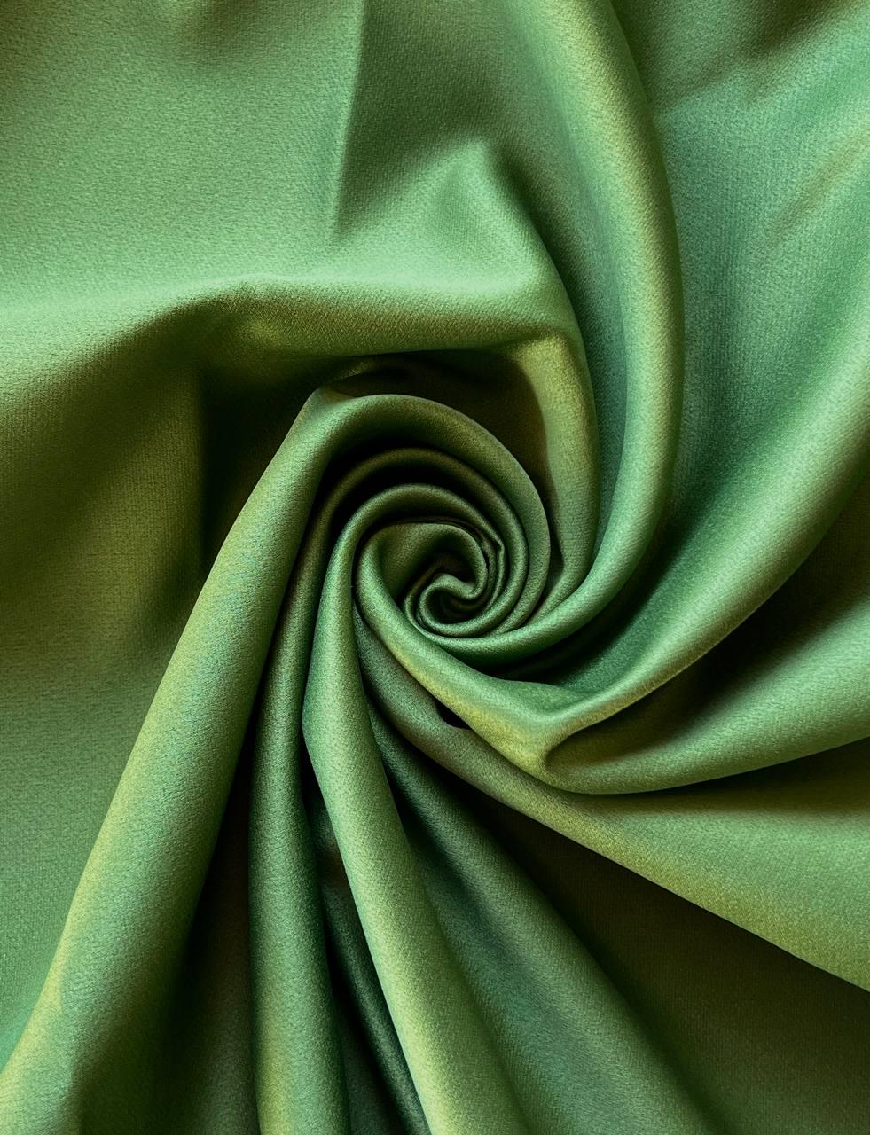 Штора Blackout льняная с подкладкой на тесьме 6 см 200х250 см Зеленый (21309-2099-T47)