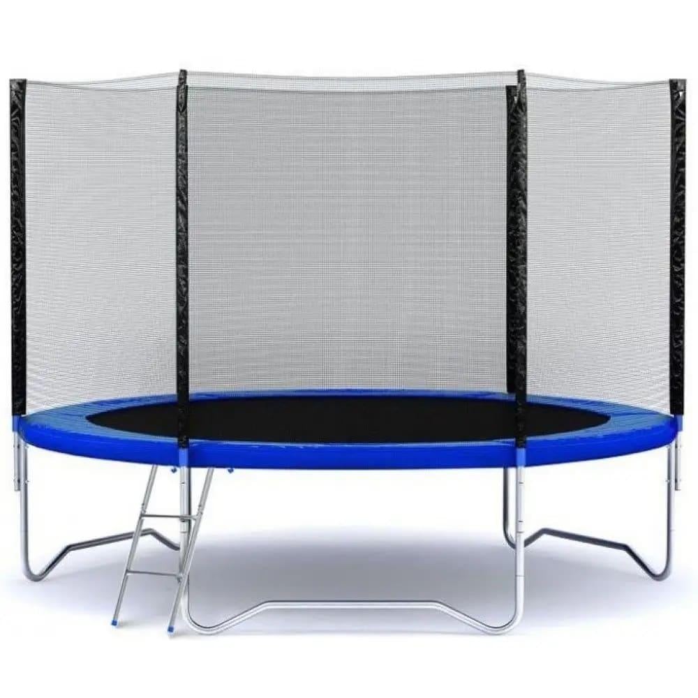 Батут SkyJump с наружной защитной сеткой и стремянкой для детей и взрослых 252 см (8133)