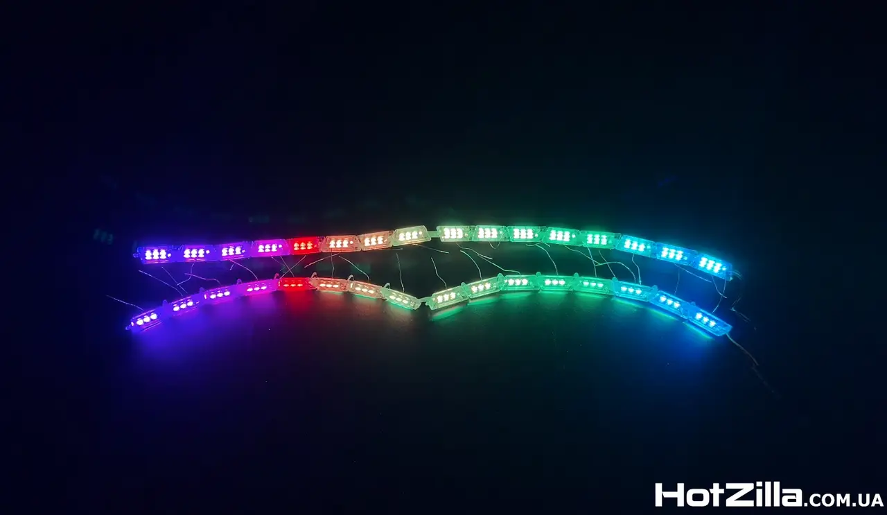 Денні ходові вогні гнучкі CRYSTAL RGB з анімацією запуску для AUDI 50-70 см (00285) - фото 3 Денні ходові вогні гнучкі CRYSTAL RGB з анімацією запуску для AUDI 50-70 см (00285) - фото 3