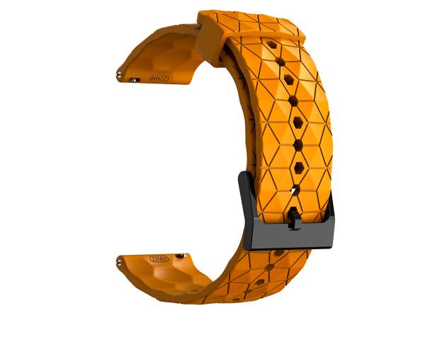 Ремешок силиконовый Structural Rhombus для Samsung Watch 6/5/4/Active 2 20 мм Оранжевый