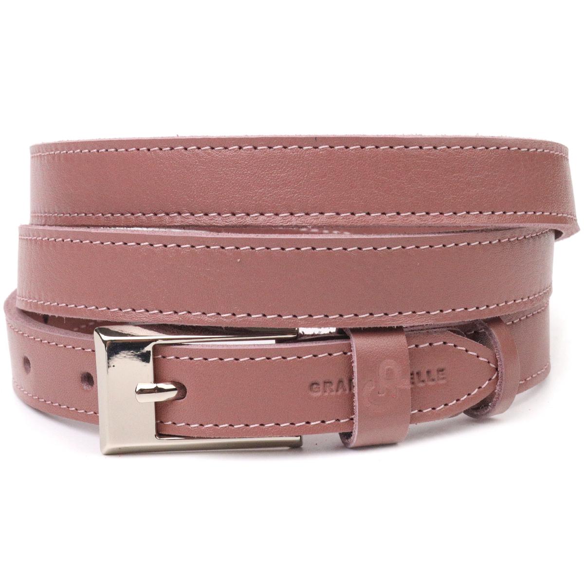 Ремень кожаный женский GRANDE PELLE Leather Belt 21448 Розовый (10847249)