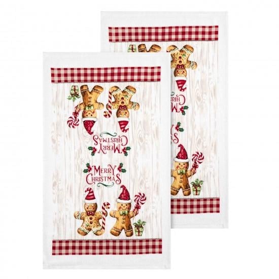 Набор полотенец Ardesto Christmas Gingerbread в подарочной коробке 2 шт. 38х63см (ART3863HGB) - фото 2 Набор полотенец Ardesto Christmas Gingerbread в подарочной коробке 2 шт. 38х63см (ART3863HGB) - фото 2