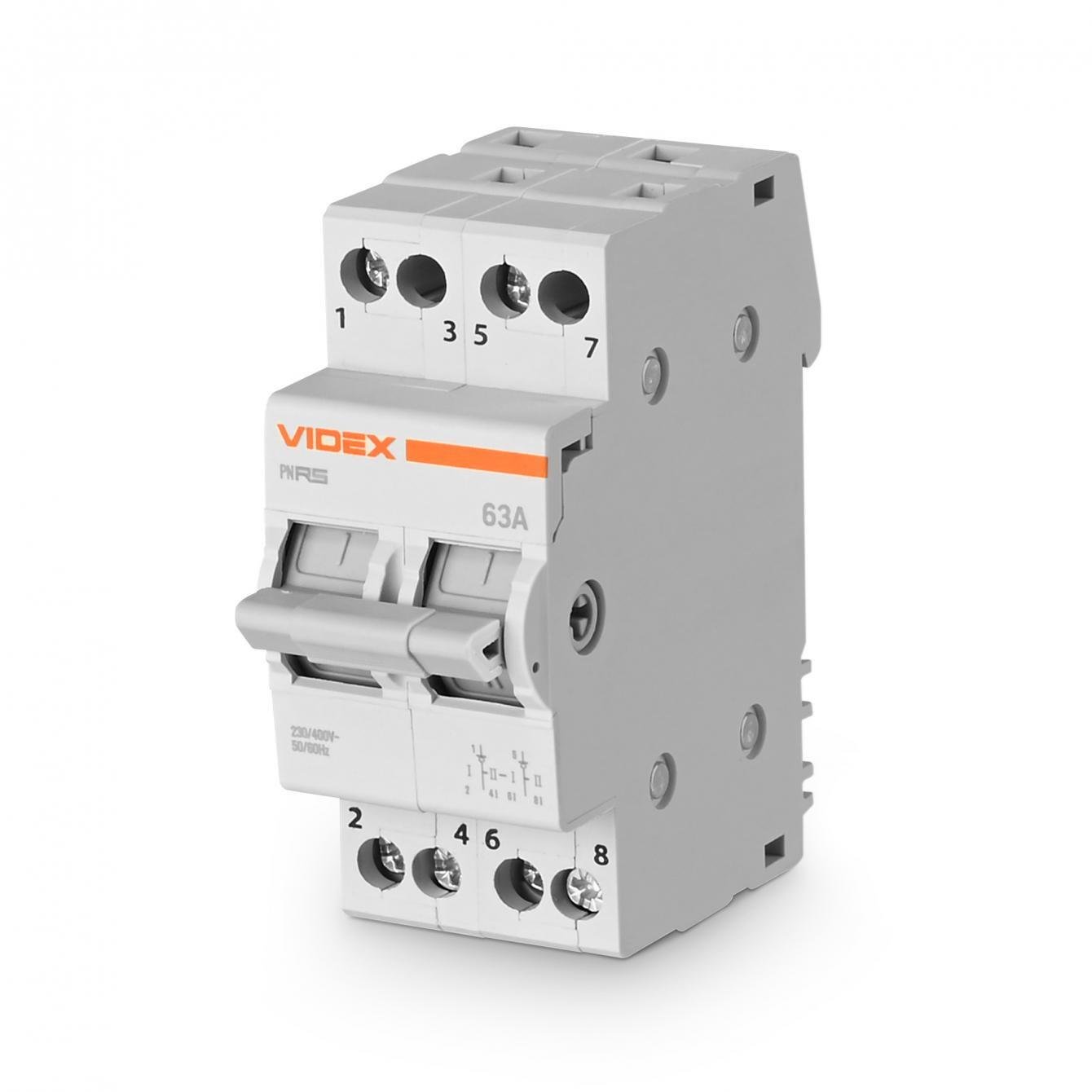 Переключатель нагрузки Videx RESIST 2п 63А VF-RS-PN263 (00000054817)