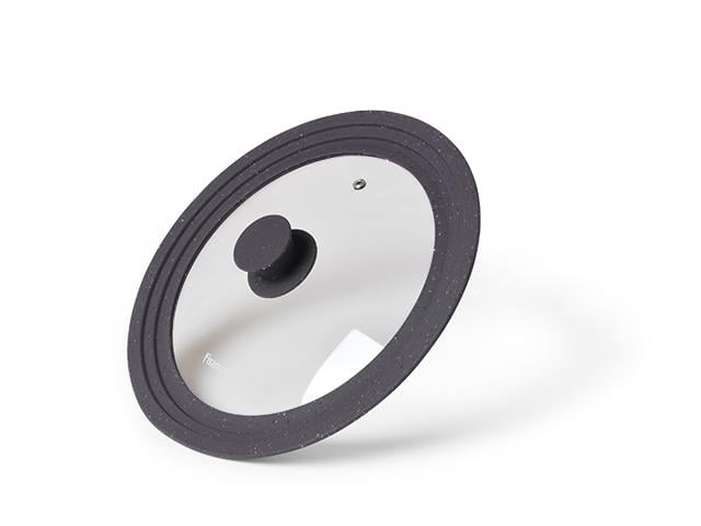 Крышка многоразмерная Fissman Triplex 24/26/28х6см стеклянная с силиконовым ободком