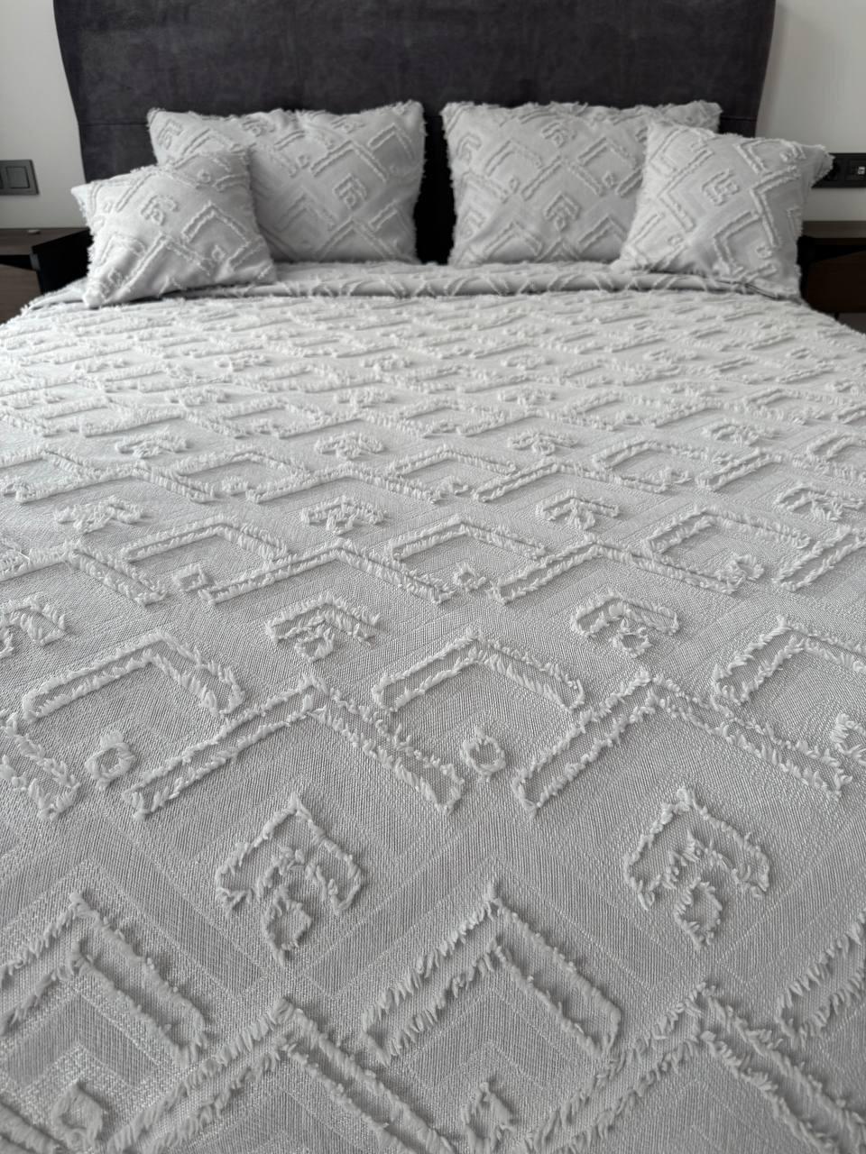 Покривало Бйорк 240x250 см Сірий (23743-8-240x250cm) - фото 4 Покривало Бйорк 240x250 см Сірий (23743-8-240x250cm) - фото 4