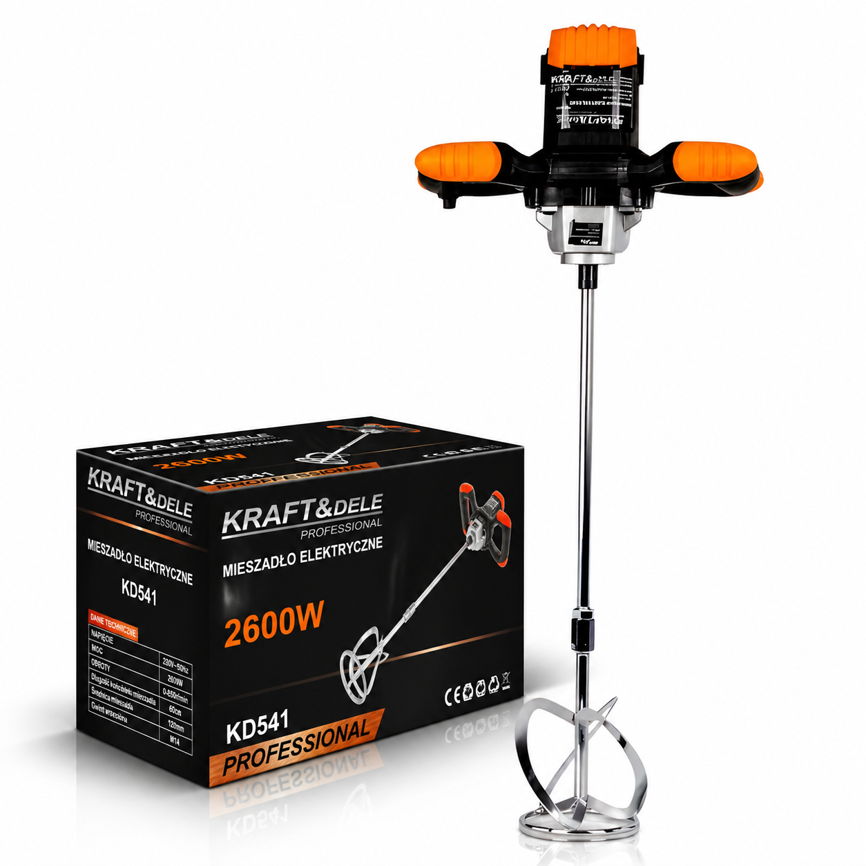 Миксер электрический Kraft&Dele KD541 2600 Вт 120 мм 800 об/мин