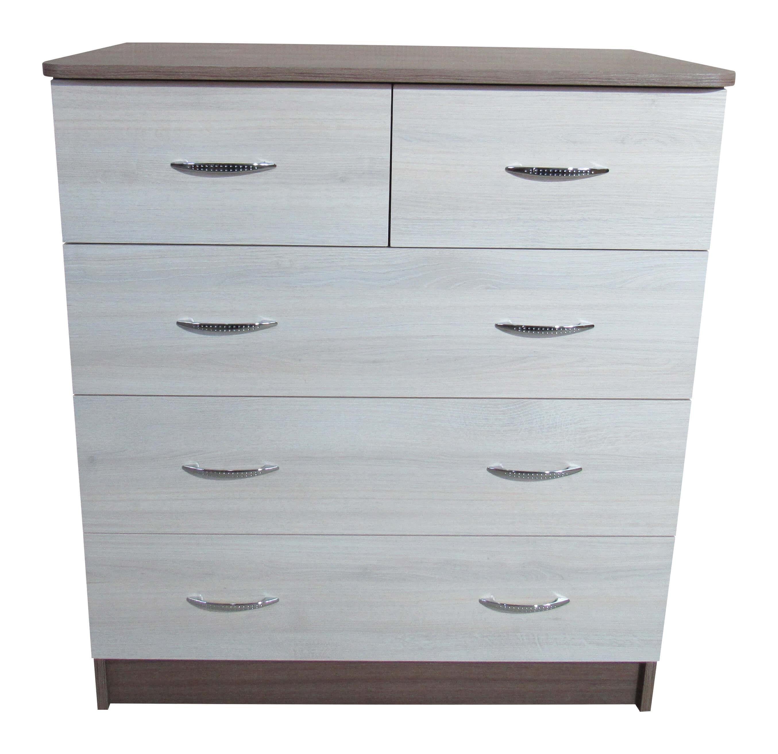 Комод Лойд плюс 5 ящиков МАКСИ-МЕбель Дуб шамони темный/Дуб шамони светлый (5102832)