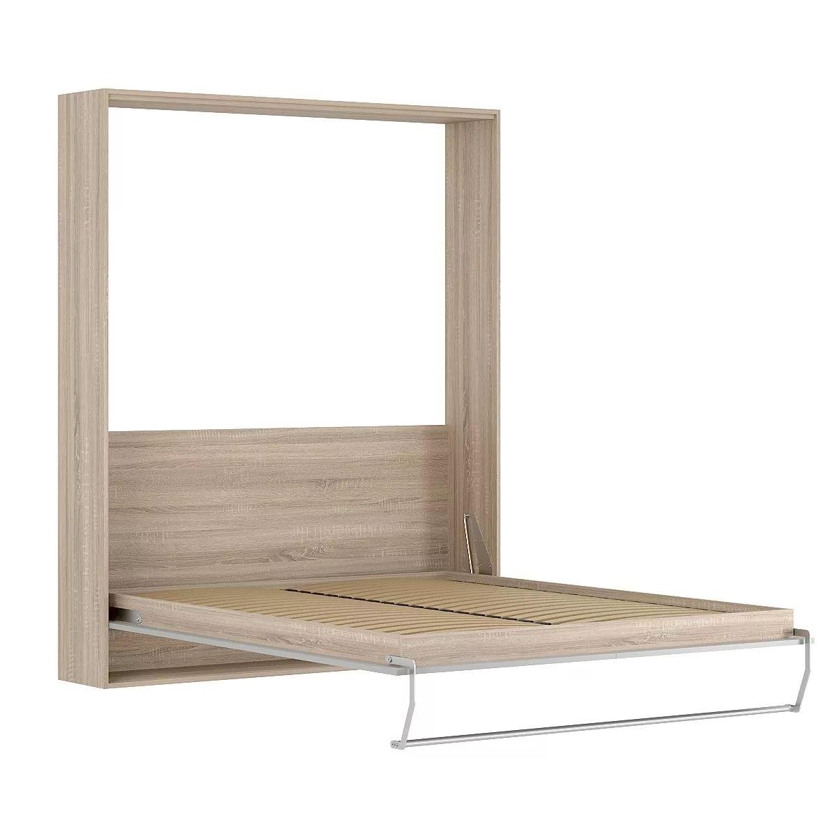Кровать-шкаф откидная двуспальная AiH Juno с подъемным механизмом и ламелями 160х200 см Дуб Сонома/Пепельный (SM03131500000)
