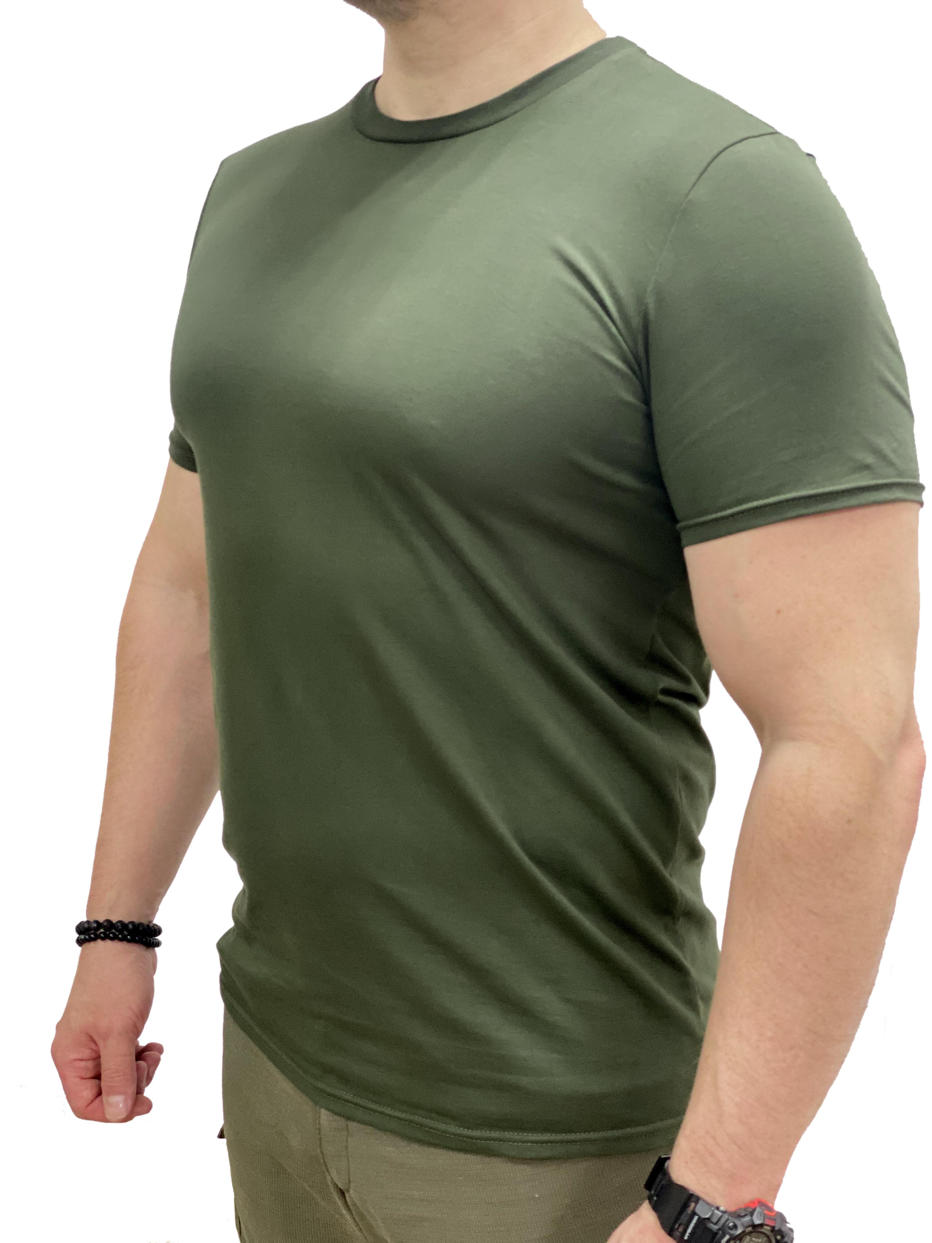 Футболка UMA стрейч кулир S Олива (041101) - фото 3