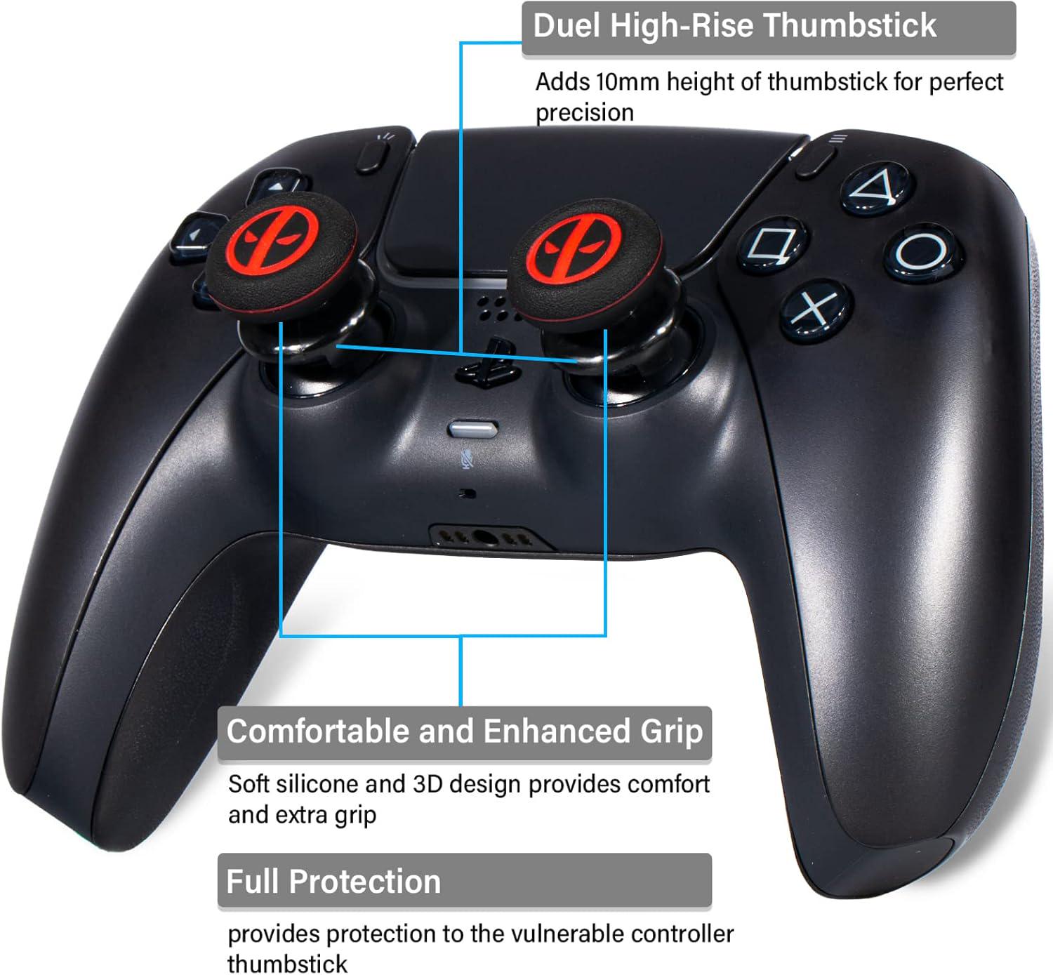 Накладки для джойстика Playstation PS3/PS4/PS5/Xbox силиконовые 2 шт. Deadpool - фото 5 Накладки для джойстика Playstation PS3/PS4/PS5/Xbox силиконовые 2 шт. Deadpool - фото 5