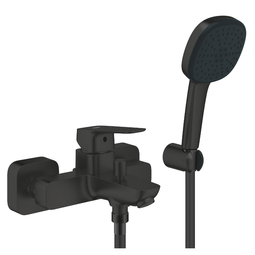 Смеситель для ванны Grohe Cubeo 1018142430 с воронкой для душа Черный матовый (1018142430)