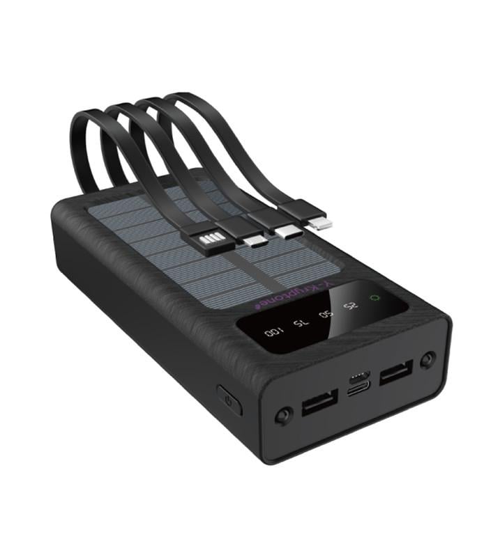 Повербанк Y-Kryptone S-02 SOLAR CHARGE LED Light 20000 mAh CABLE in Black (YK-S02SLC-B) Повербанк Y-Kryptone S-02 SOLAR CHARGE LED Light 20000 mAh CABLE in Black (YK-S02SLC-B)