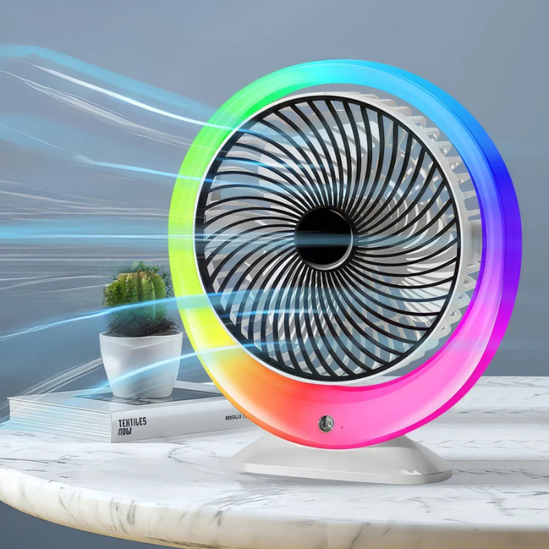 Вентилятор настільний VU-04 акумуляторний з підсвіткою (2606899880) - фото 7