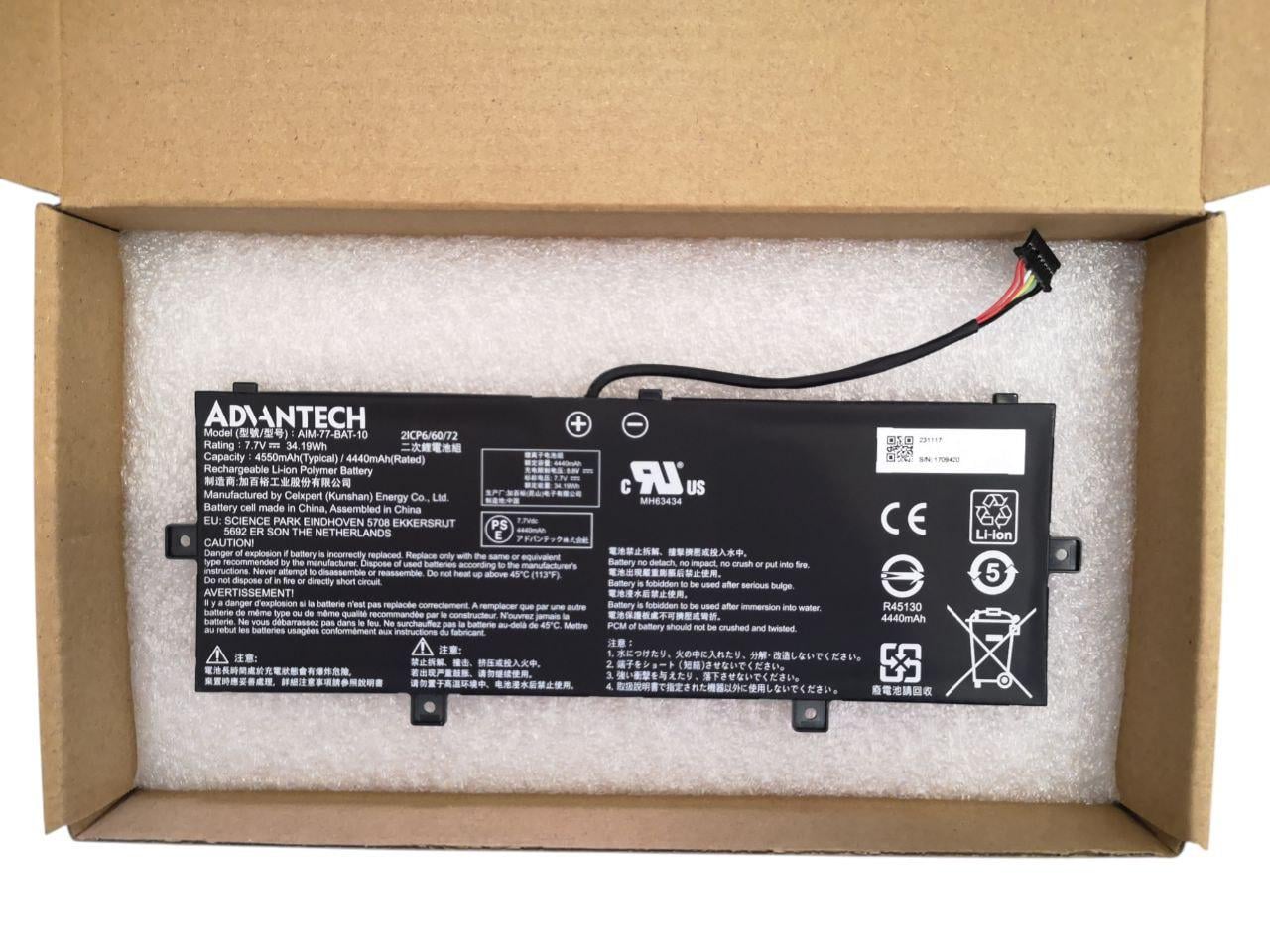 Аккумулятор для Advantech AIM-68/AIM-77-BAT-10 4550 mAh 34,19 Wh (33546463)