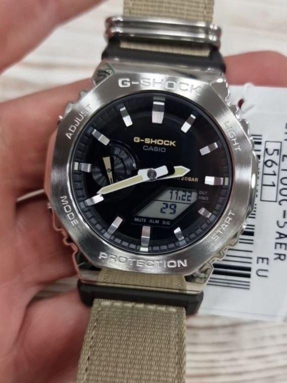 Наручные часы мужские Casio G-Shock GM-2100C-5A ударопрочные с водозащитой 200 м/подсветкой Черный (3052734129)