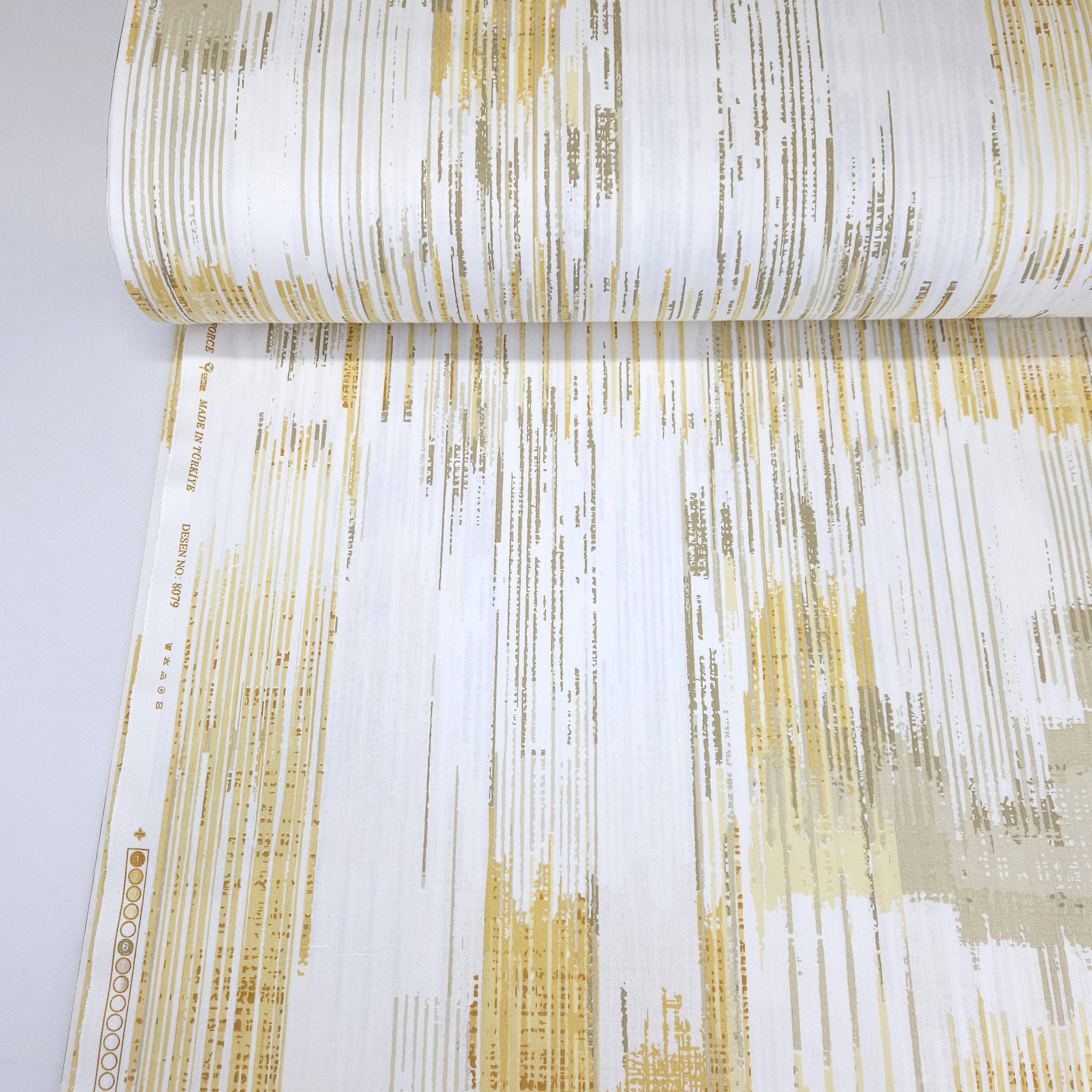 Ткань для постельного белья золотые линии ранфорс 240 см (8079 v09 03367)