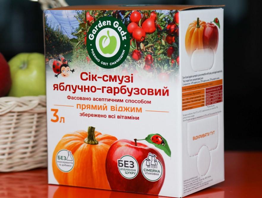 Сік-смузі яблучно-гарбузовий з м’якоттю Gadz 3 л (2625176993)
