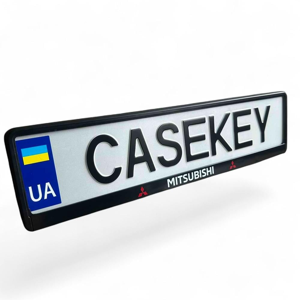 Авторамка с лакированной печатью Mitsubishi (miramka2) Авторамка с лакированной печатью Mitsubishi (miramka2)