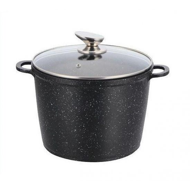 Кастрюля-казан с крышкой Benson BN-300 с антипригарным мраморным покрытием 10 л Черный (BN-300)