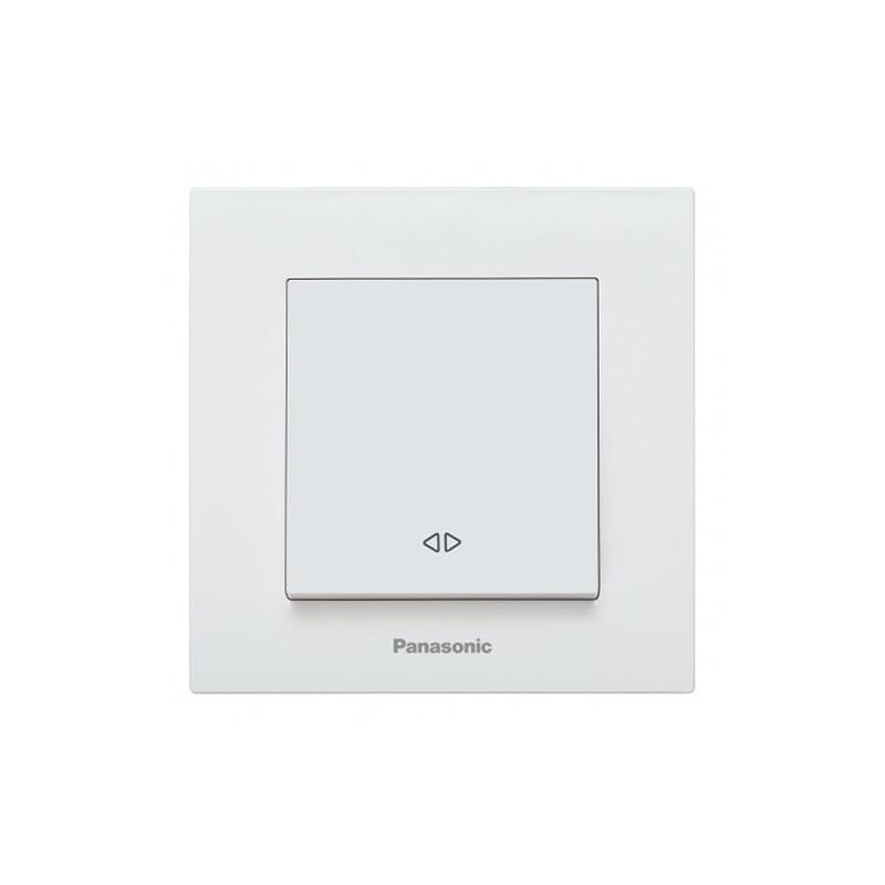 Выключатель перекрестный одноклавишный Panasonic Karre Plus 55 с рамкой ABS Белый (WDTC90052WH-UA1)