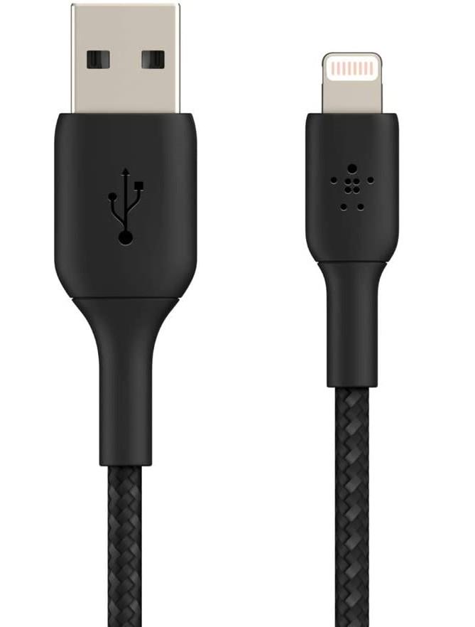 Кабель Belkin USB-A - Lightning 1 м Чорний (CAA002BT1MBK) - фото 2
