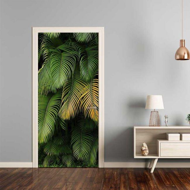 Наклейка интерьерная на двери Sticker Wall SW-00000950 Листья папоротника 104х210 см