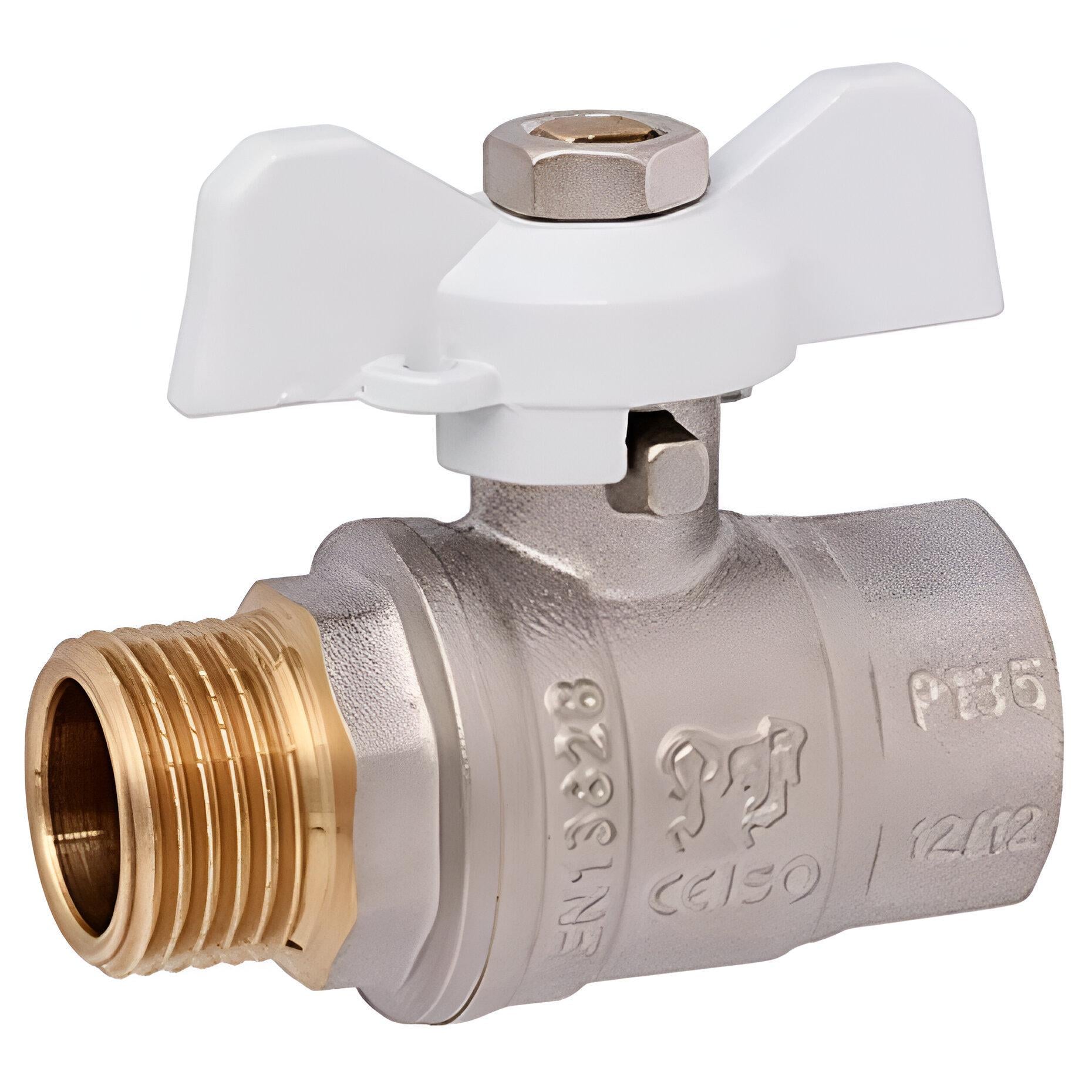 Кран кульовий PROFACTOR PF FBV 305 ВЗ з ручкою метелик 1" (AKD7850)