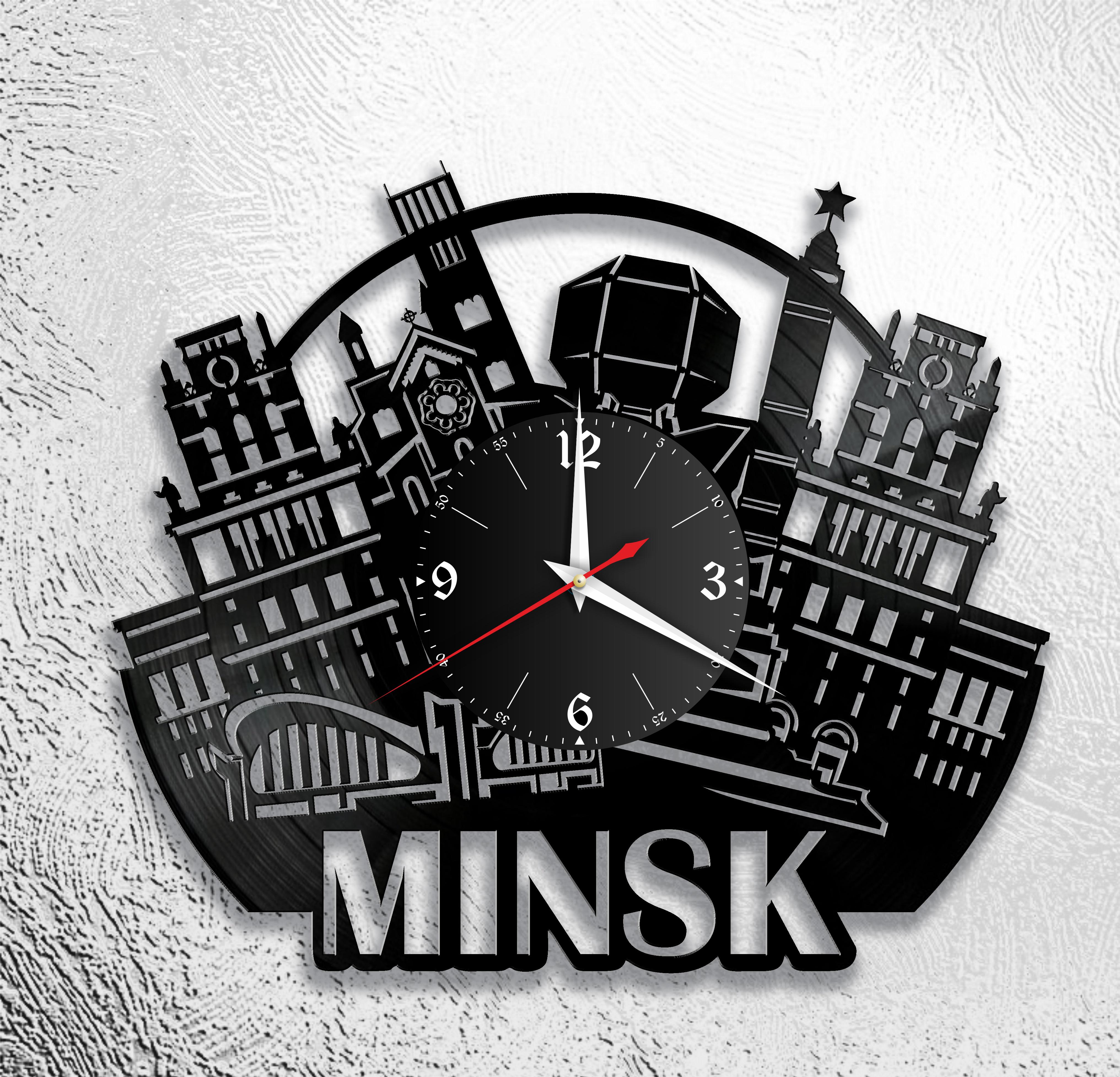 Часы настенные Минск 3343 из виниловой пластинки