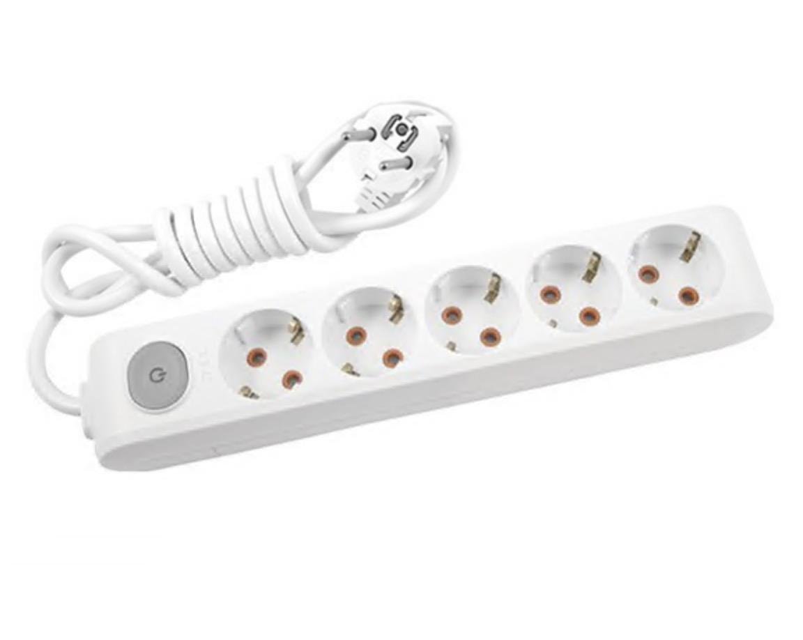 Подовжувач п'ятимісний Viko Multi-Let з заземленням та кнопкою 2 м (27848270)