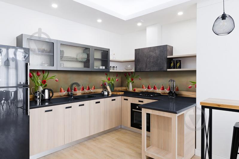 Скинали на кухню Zatarga «Груши и Тюльпаны» 600х3000 мм виниловая 3Д наклейка кухонный фартук самоклеящаяся Z180631/2 Скинали на кухню Zatarga «Груши и Тюльпаны» 600х3000 мм виниловая 3Д наклейка кухонный фартук самоклеящаяся Z180631/2