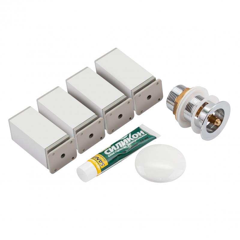 Комплект Qtap Albatross 710х825х460 White тумба напольная + раковина врезная QT0171TN700D3070CW - фото 7