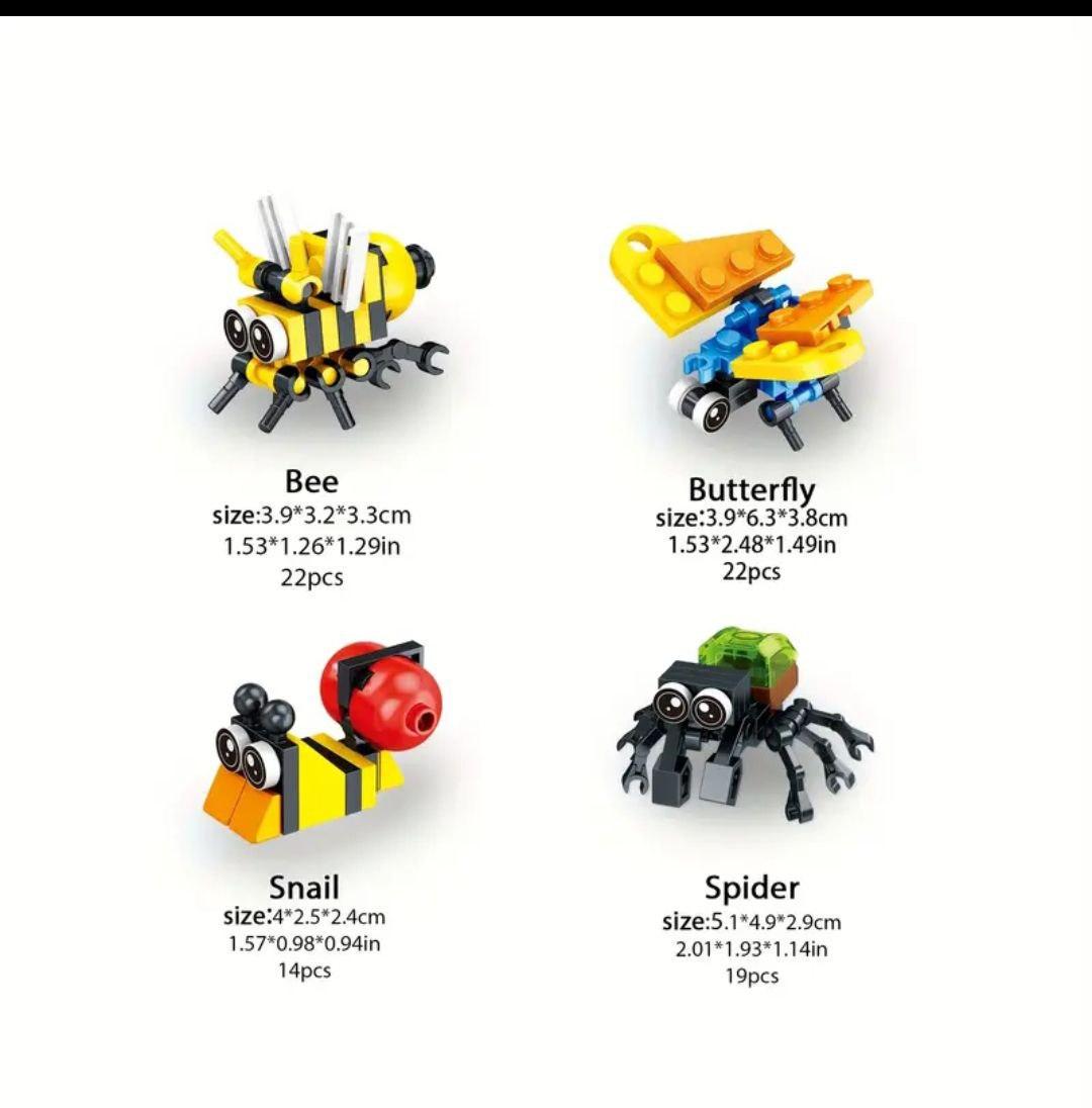 Конструктор детский учебный Насекомые 12 жучков/паучков/пчел 248 дет. - фото 3 Конструктор детский учебный Насекомые 12 жучков/паучков/пчел 248 дет. - фото 3