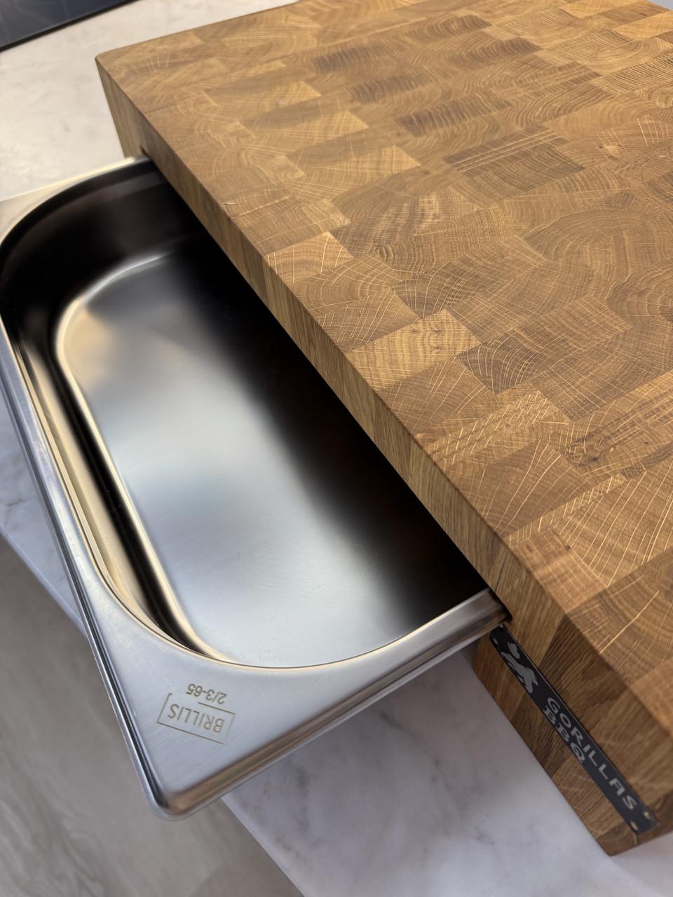 Доска торцевая разделочная Gorillas BBQ дуб с поддоном 500х350х100 мм (DS53) - фото 3 Доска торцевая разделочная Gorillas BBQ дуб с поддоном 500х350х100 мм (DS53) - фото 3