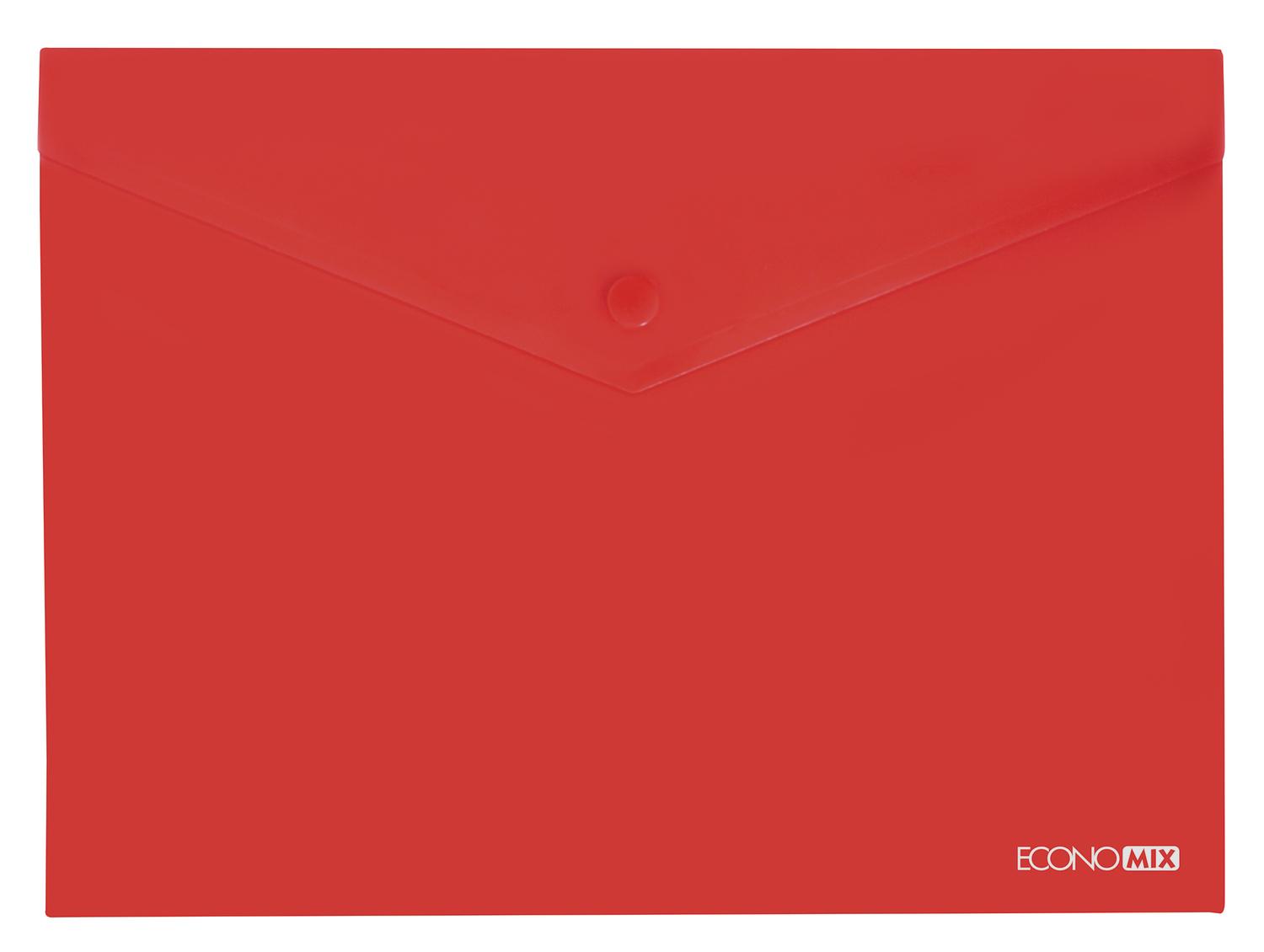 Папка-конверт Economix на кнопке B5 полипропилен Красный (Е31302-03)