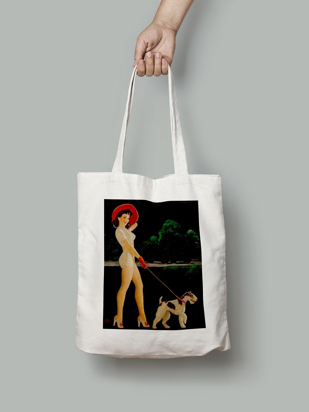 Еко-сумка Прогулянка з собакою. Уолт Отто шопер (pin_up010137_Bag)