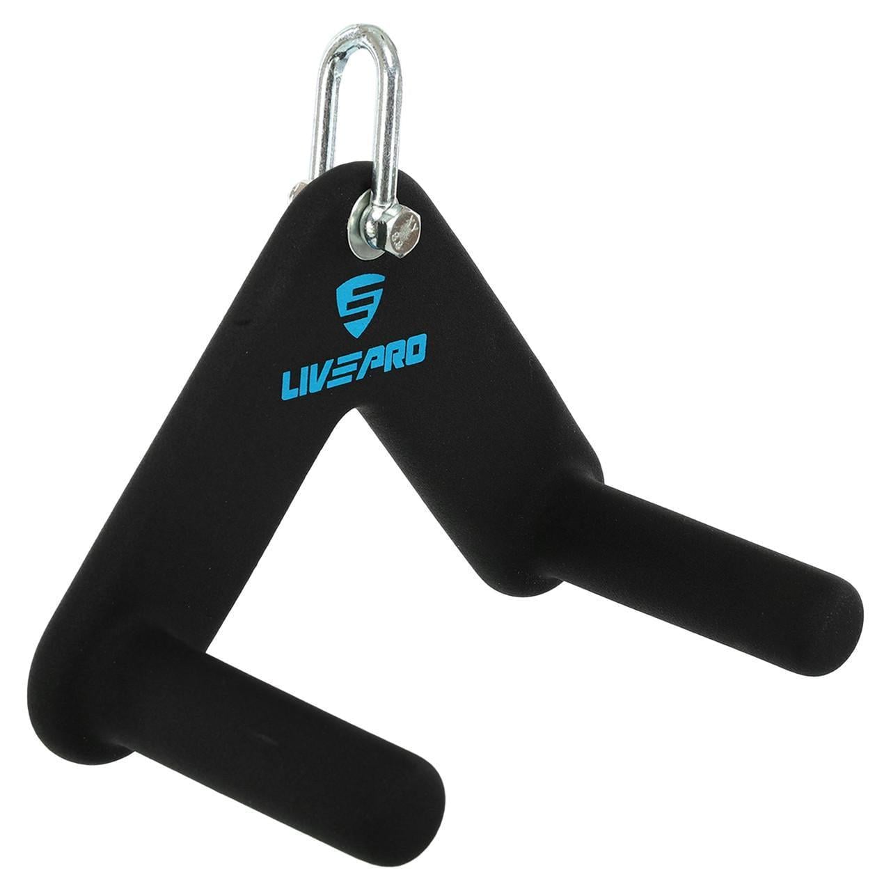 Рукоятка для тяги з вузьким хватом V-Bar нековзне покриття LiveUp LP8321 23,5 см Чорний (2532856716)